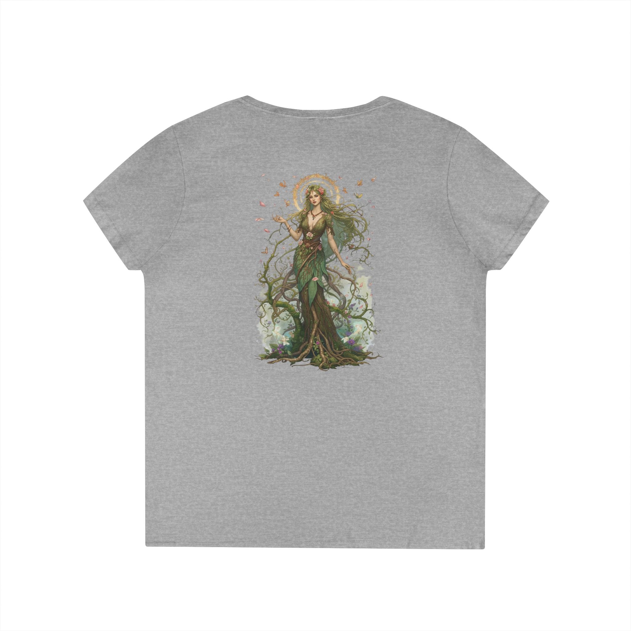 Renfairian From the Roots V-Neck – Woodland Herbal Renaissance Shirt