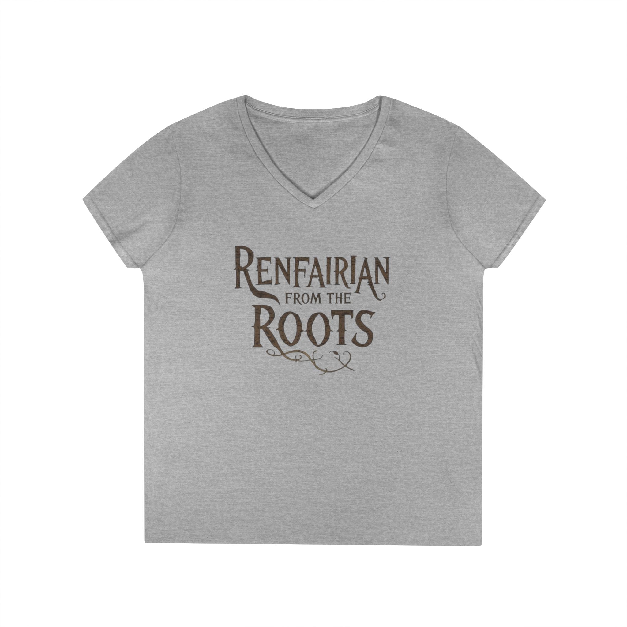 Renfairian From the Roots V-Neck – Woodland Herbal Renaissance Shirt