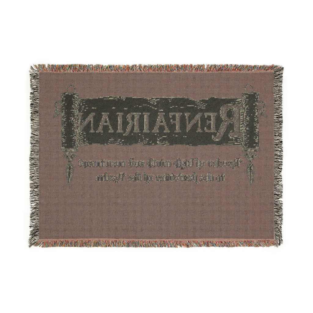 Renfairian Tapestry Blanket – Medieval Woven Cotton Throw