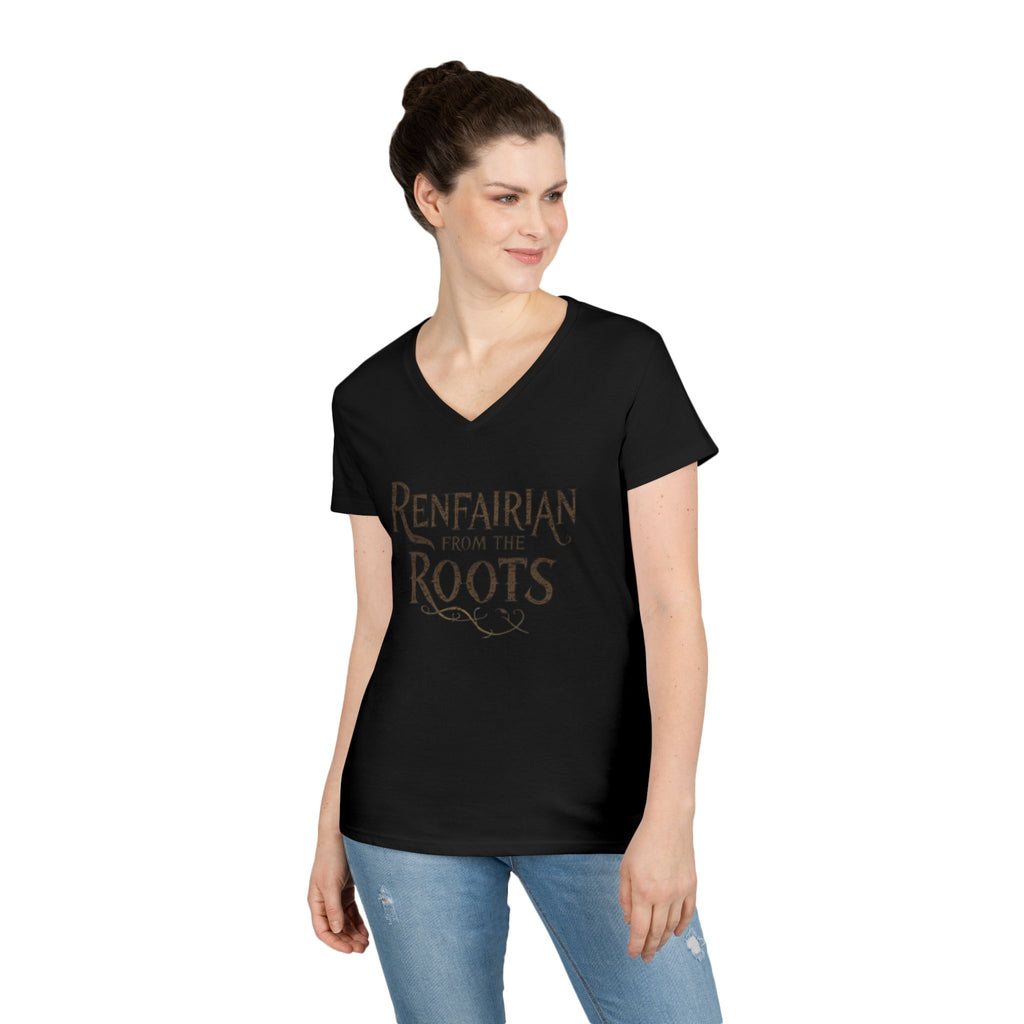 Renfairian From the Roots V-Neck – Woodland Herbal Renaissance Shirt
