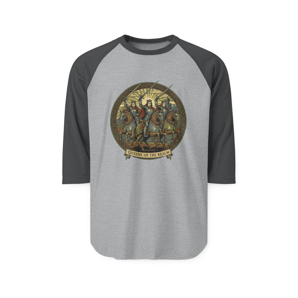 Queens’ of the Realm Raglan Tee – Folk Renaissance 3/4 Sleeve Shirt