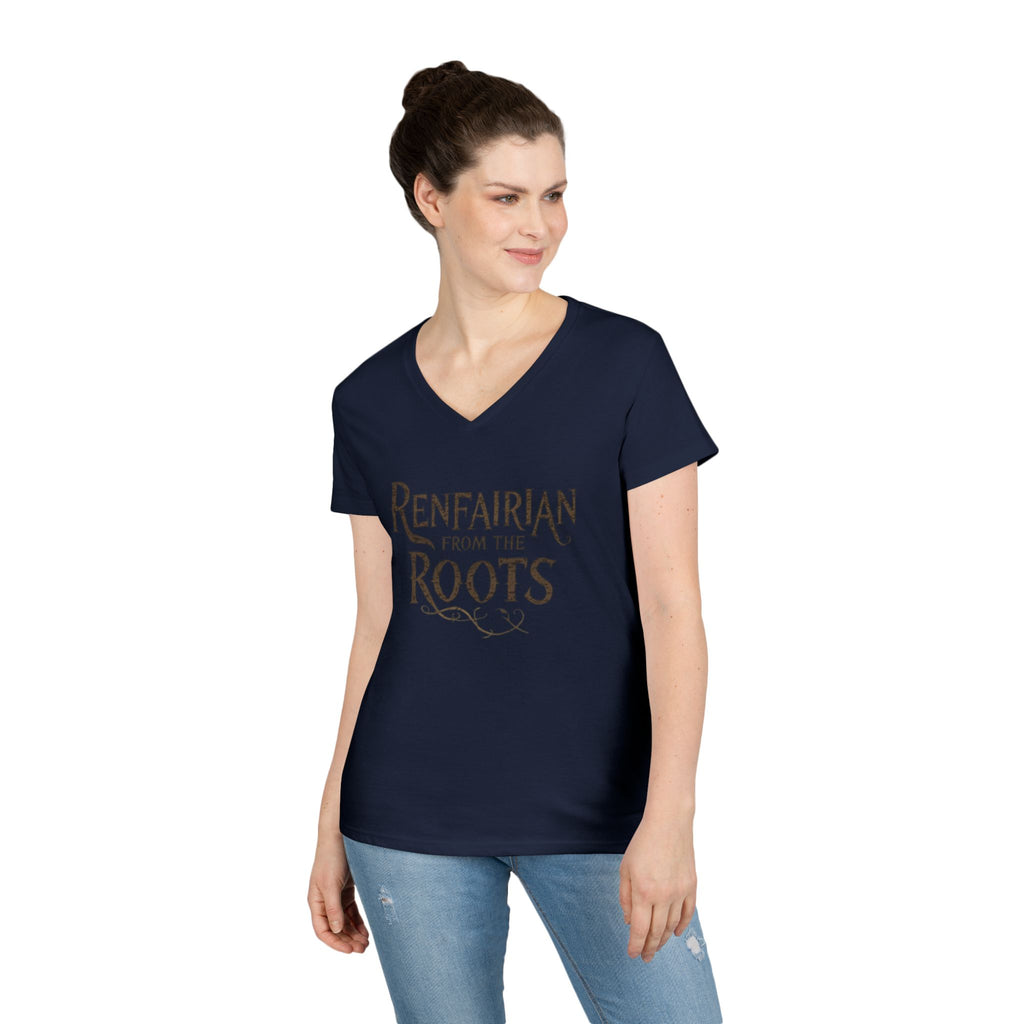 Renfairian From the Roots V-Neck – Woodland Herbal Renaissance Shirt
