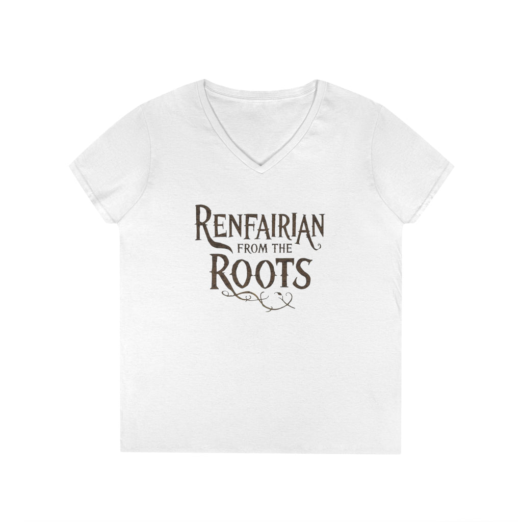 Renfairian From the Roots V-Neck – Woodland Herbal Renaissance Shirt