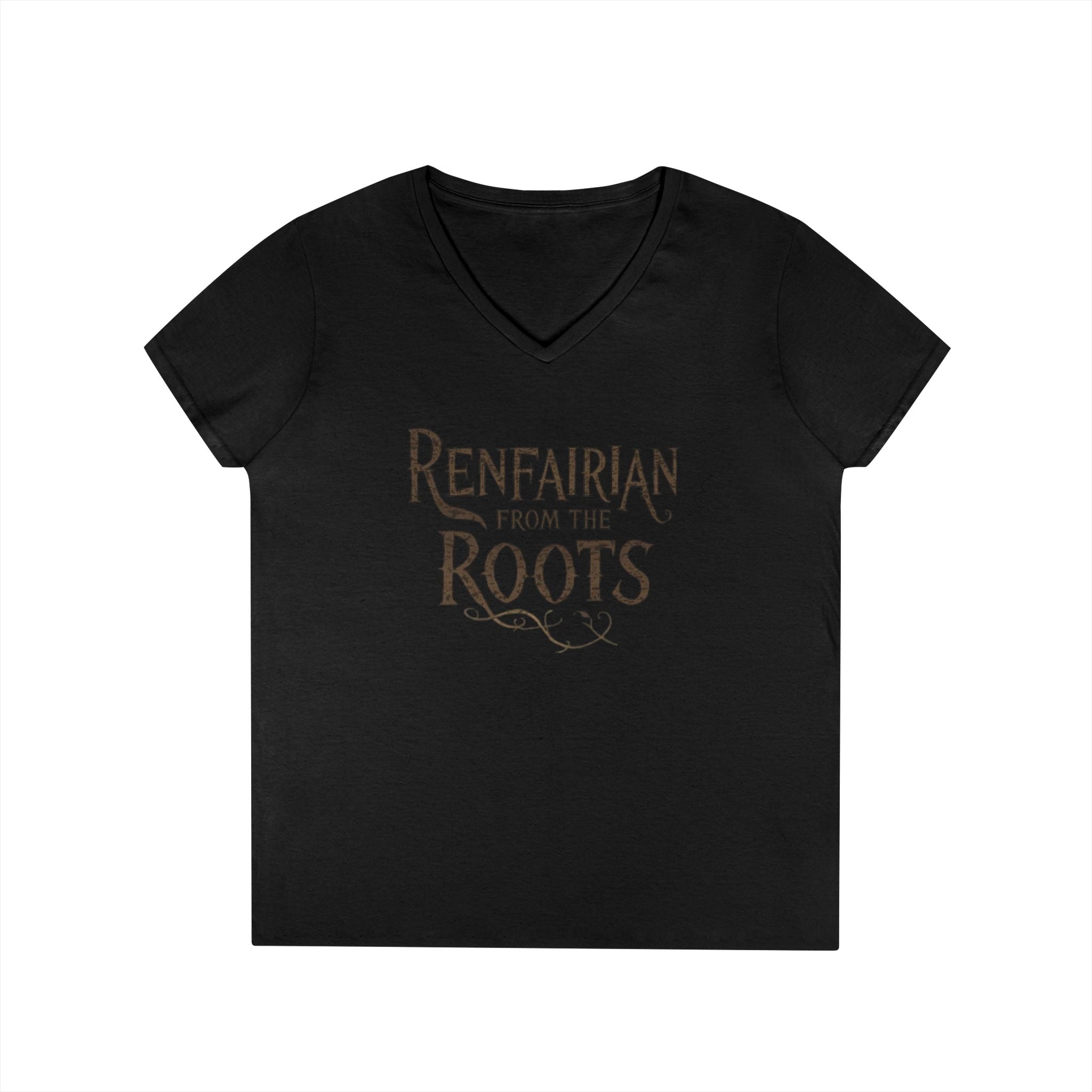 Renfairian From the Roots V-Neck – Woodland Herbal Renaissance Shirt