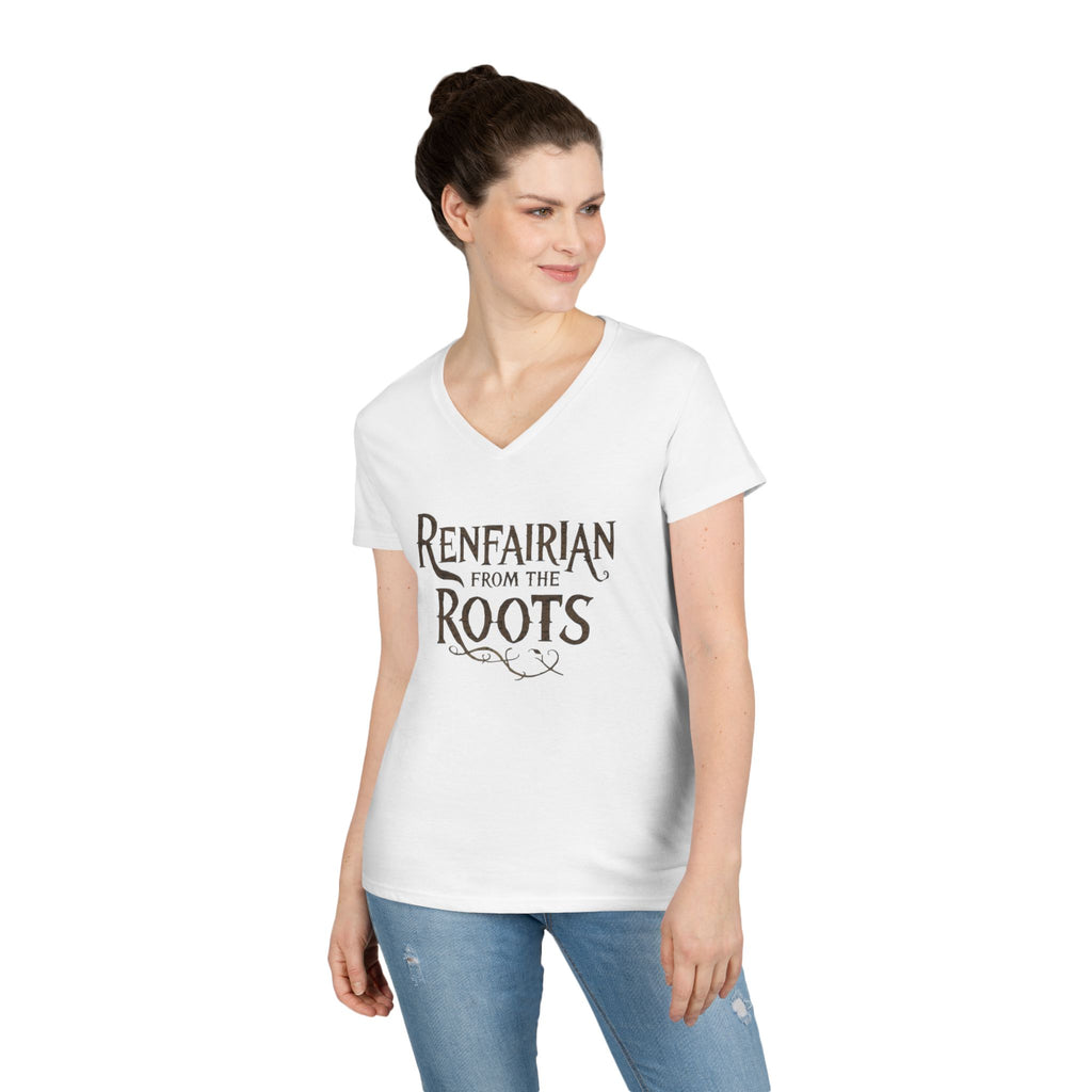 Renfairian From the Roots V-Neck – Woodland Herbal Renaissance Shirt