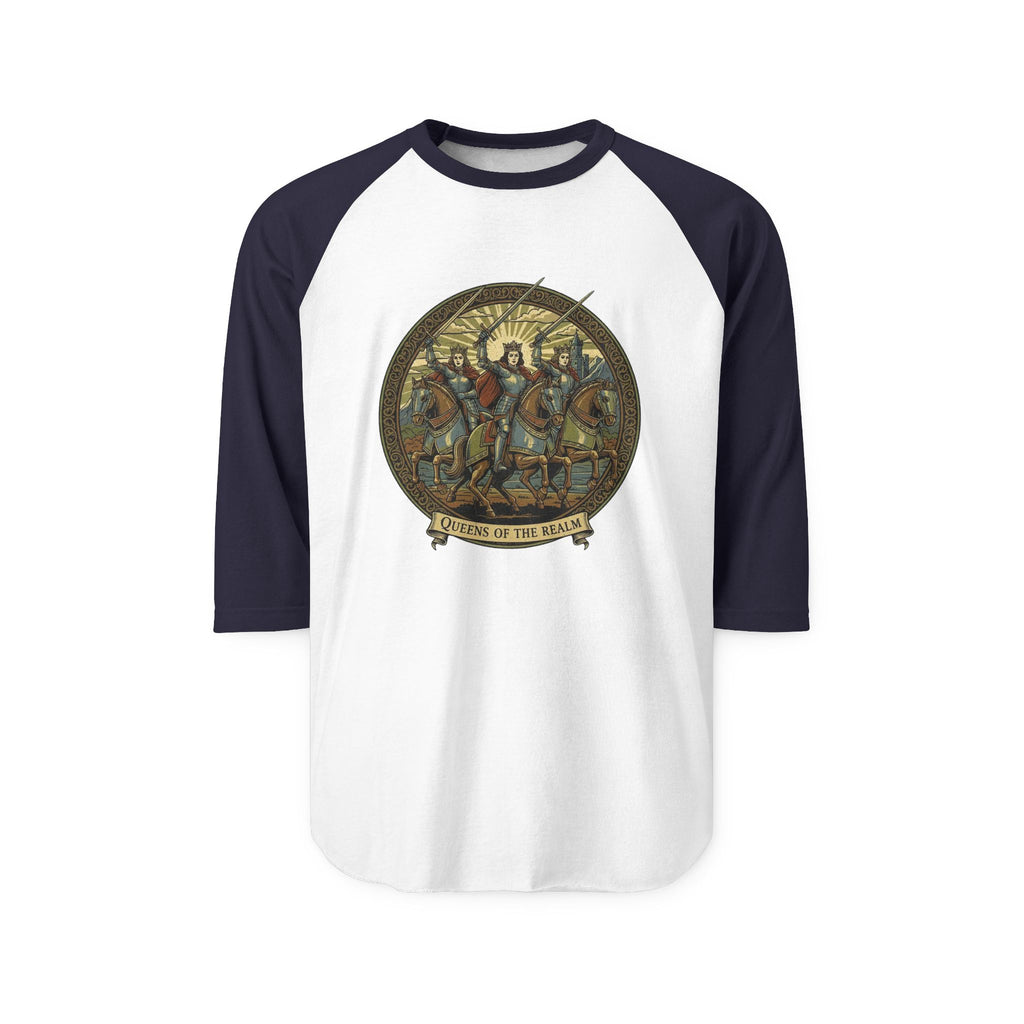Queens’ of the Realm Raglan Tee – Folk Renaissance 3/4 Sleeve Shirt