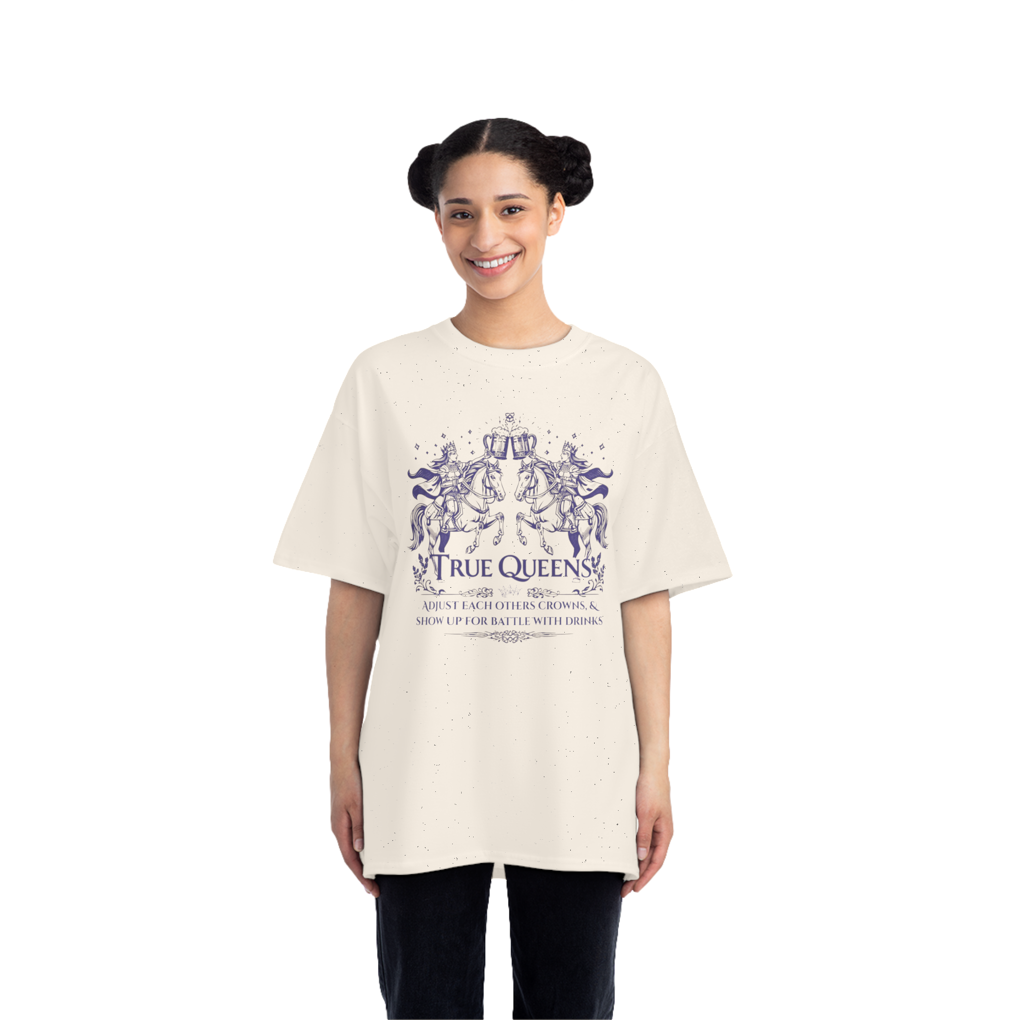 True Queens Cropped Boxy Tee – Vintage Renaissance Women’s Shirt