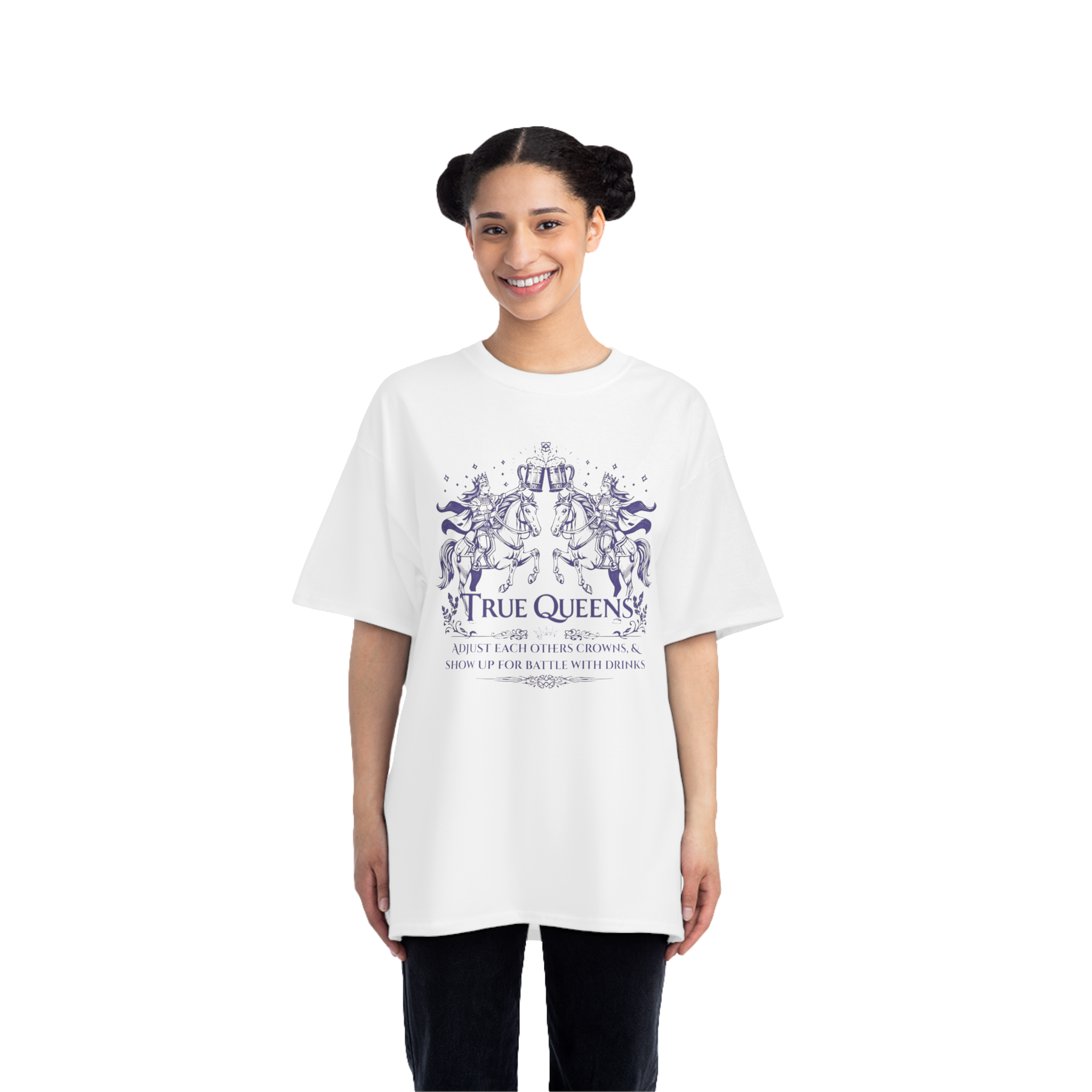 True Queens Cropped Boxy Tee – Vintage Renaissance Women’s Shirt